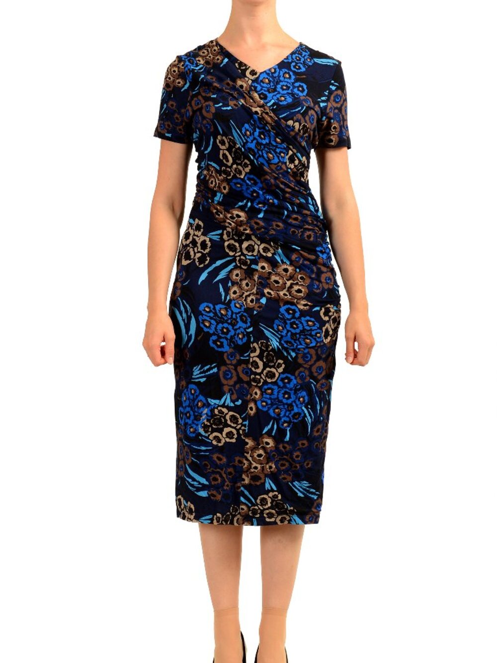 Hugo Boss Women's "Erykah" Short Sleeve Stretch Bodycon Dress US S IT 40